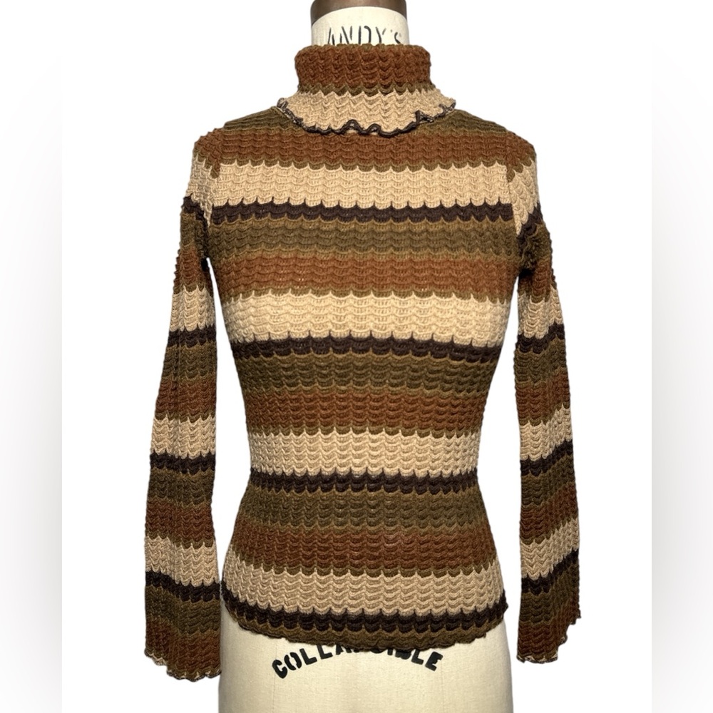Vintage Striped Turtleneck Sweater